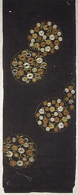 Piece from a Kosode with Pattern of Scattered Snow Roundels F, Poster Print Wall Art