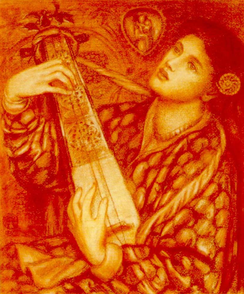 A Christmas Carol, 1867 by Dante Gabriel Rossetti, pre-Raphaelite artist, 16x12" (A3) Poster