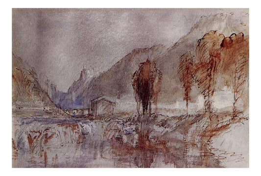 A Distant Castle with Poplar Trees beside a River, 1840 by John Mallord William Turner RA
