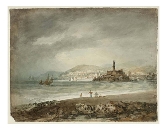 A Mediterranean Sea-Port, with a Lighthouse, 1796 by John Mallord William Turner RA