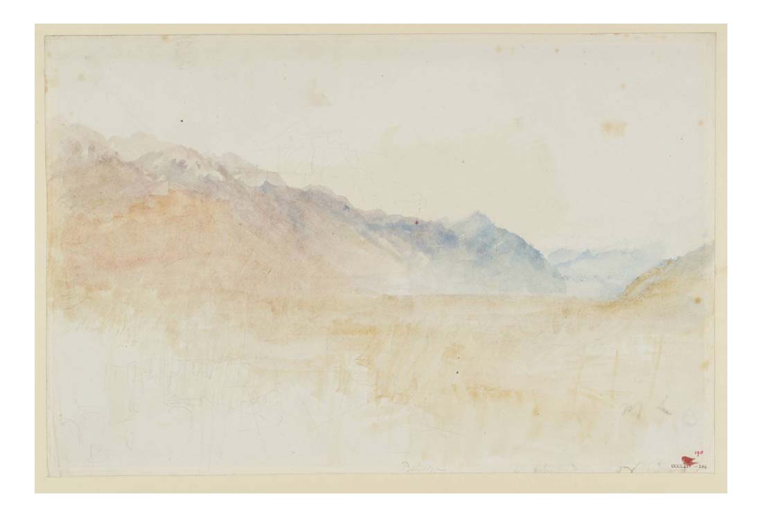 A Mountain Range, Belenza, 1830 by John Mallord William Turner RA