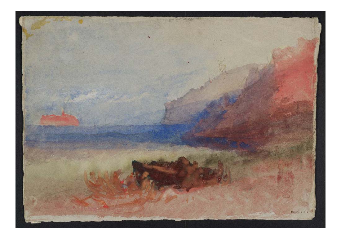 A Rocky Coast, 1834 by John Mallord William Turner RA, 12x8"(A4) Poster