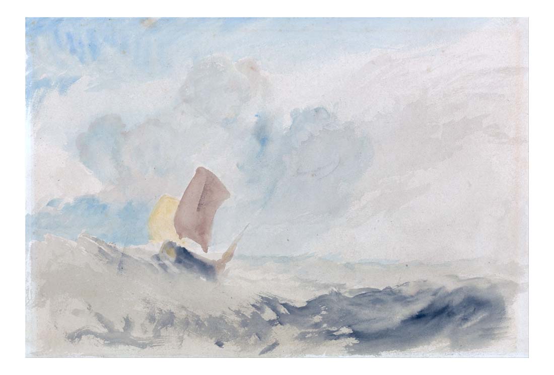 A Sea Piece - A Rough Sea with a Fishing Boat, 1820-30 by John Mallord William Turner RA