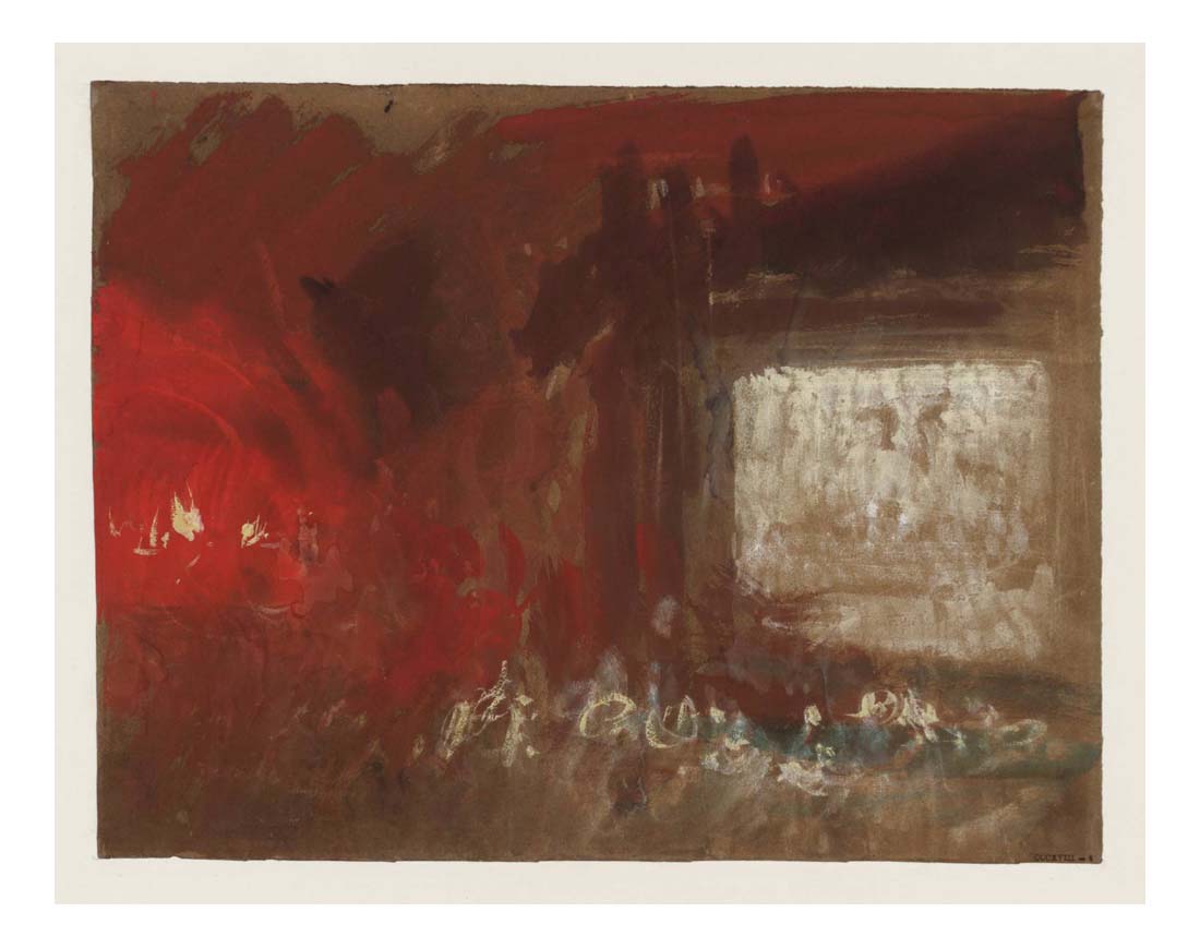 A Study of Firelight (Venice), 1840 by John Mallord William Turner RA, 12x8"(A4) Poster