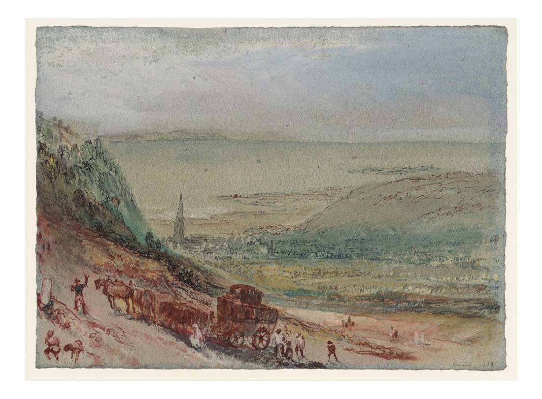 A View of Harfleur from the Road to Lillebonne, 1832 by John Mallord William Turner RA, 12x8"(A4) Poster