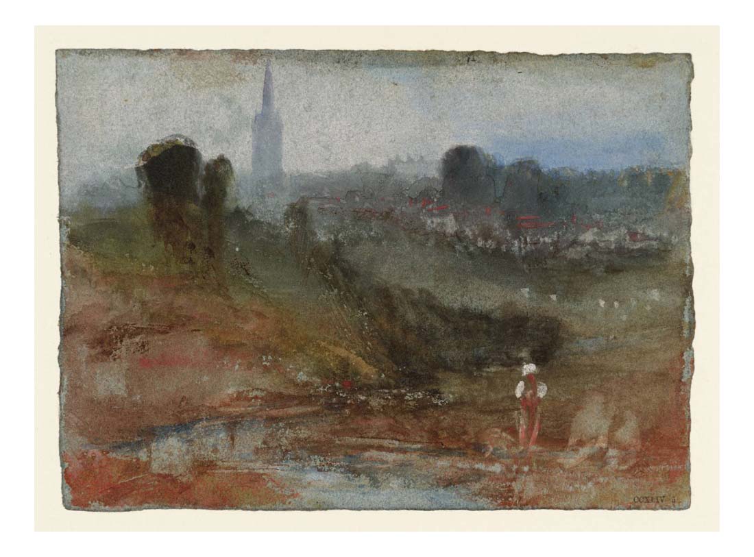 A View of Petworth Church, with the Chimneys of Petworth House to the Right of the Spire, 1827 by John Mallord William Turner RA