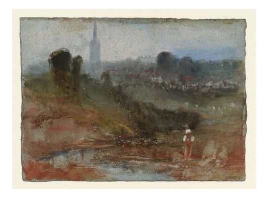 A View of Petworth Church, with the Chimneys of Petworth House to the Right of the Spire, 1827 by John Mallord William Turner RA