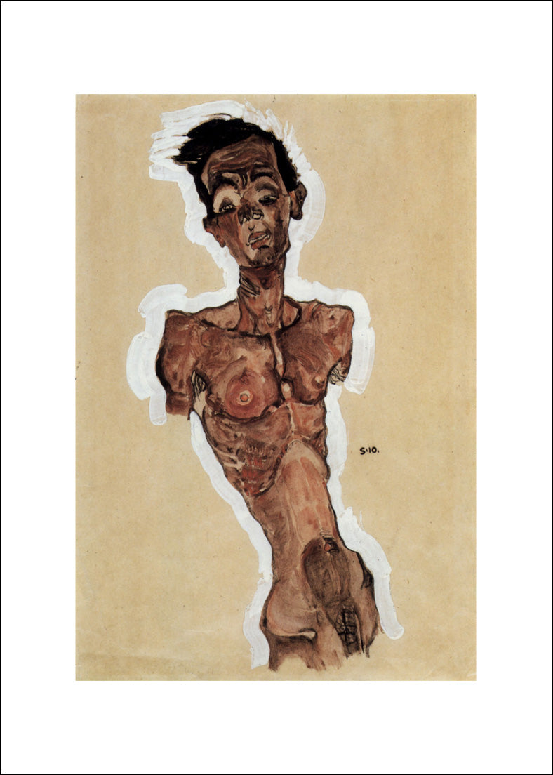 Agony (The agony)  by Egon Schiele, 12x8" (A4) Poster Print