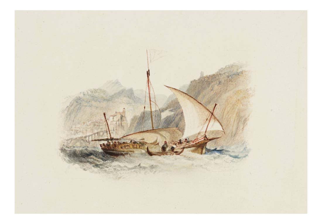 Amalfi, for Rogers's 'Italy', 1826-27 by John Mallord William Turner RA, 12x8"(A4) Poster