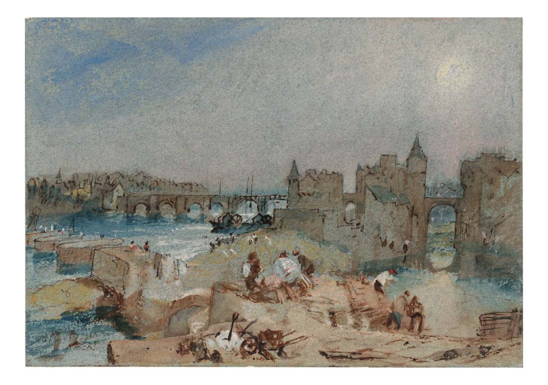 Angers, Looking South Down the Maine, 1826-28 by John Mallord William Turner RA, 12x8"(A4) Poster