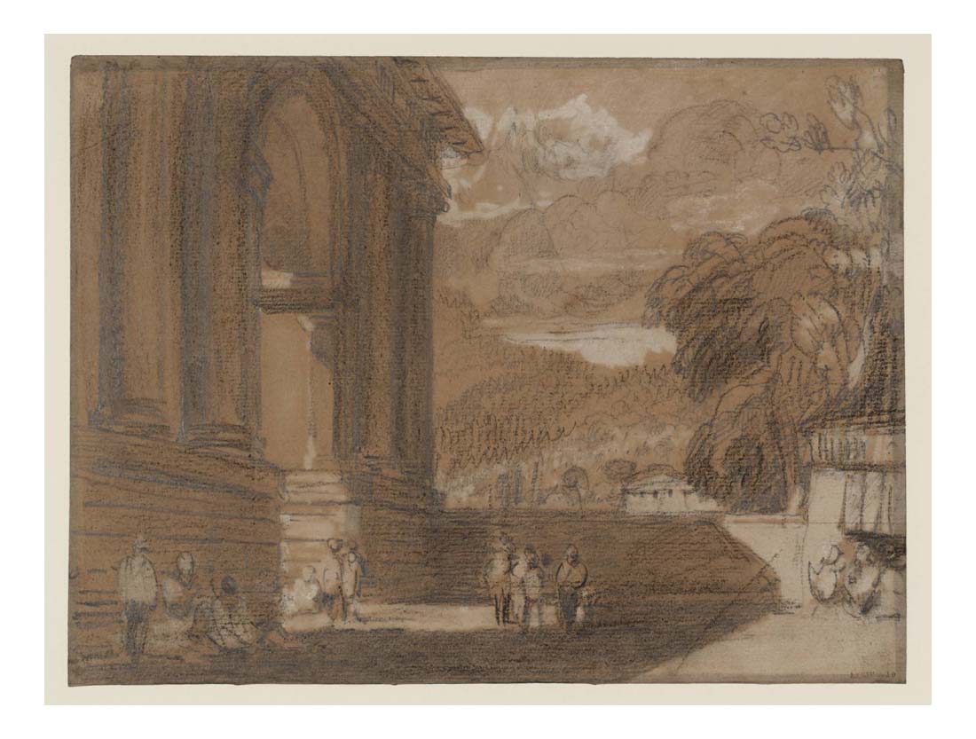 Aosta, The Arch of Augustus, Looking South to Mt Emilius, 1802 by John Mallord William Turner RA
