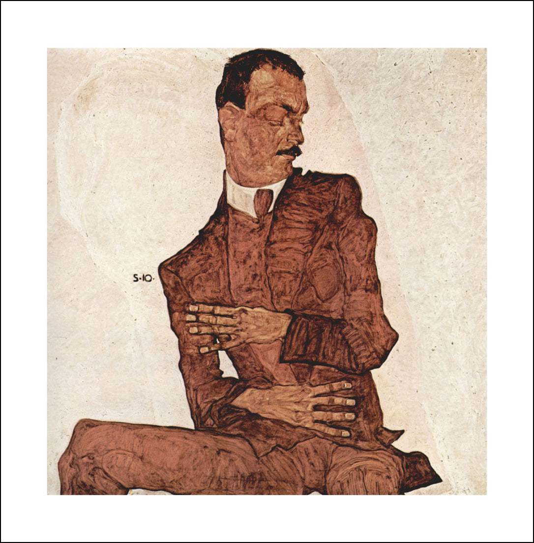 Arthur Roessler by Egon Schiele, 12x8" (A4) Poster Print