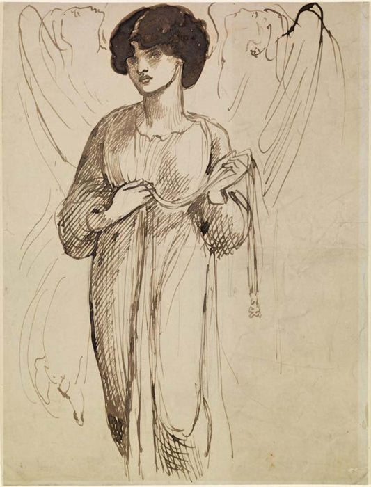 Astarte Syriaca - Figure , 1875 by Dante Gabriel Rossetti, English Pre-Raphaelite Painter,12x8"(A4) Poster Print