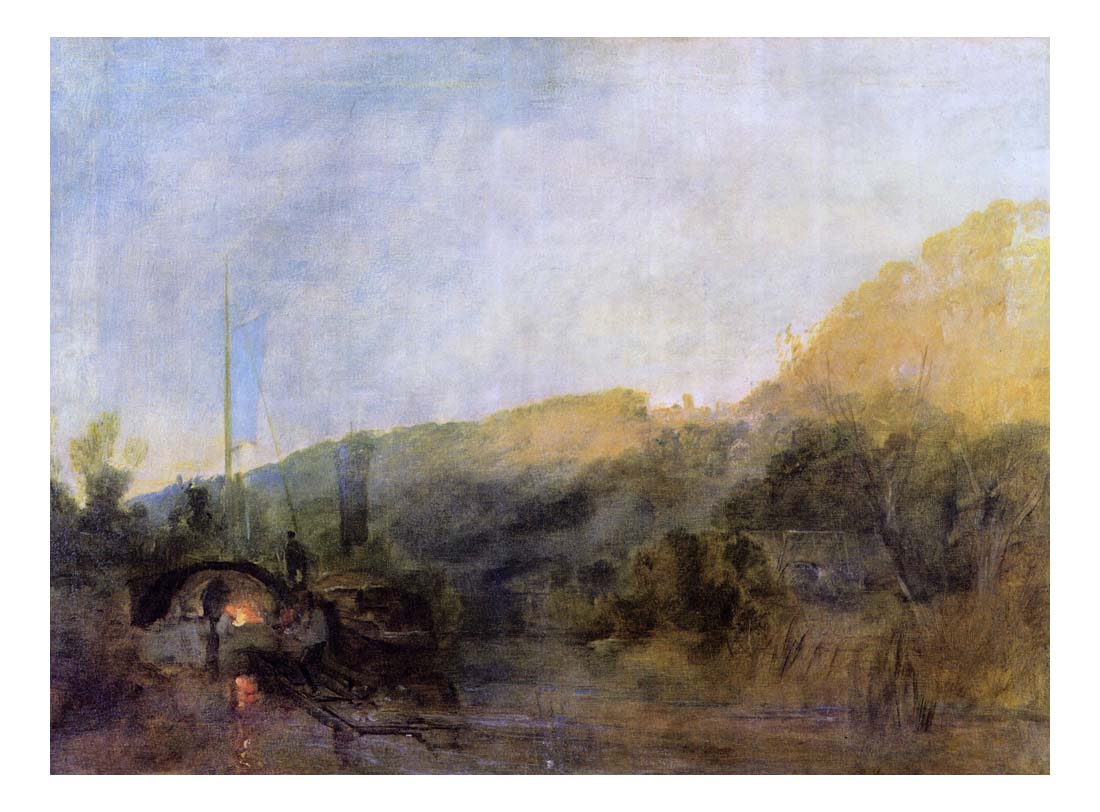 Barge on the River, Sunset, 1806-07 by John Mallord William Turner RA