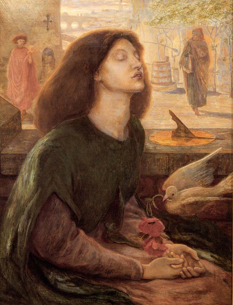 Beata Beatrix, 1882 by Dante Gabriel Rossetti, pre-Raphaelite artist, 16x12" (A3) Poster