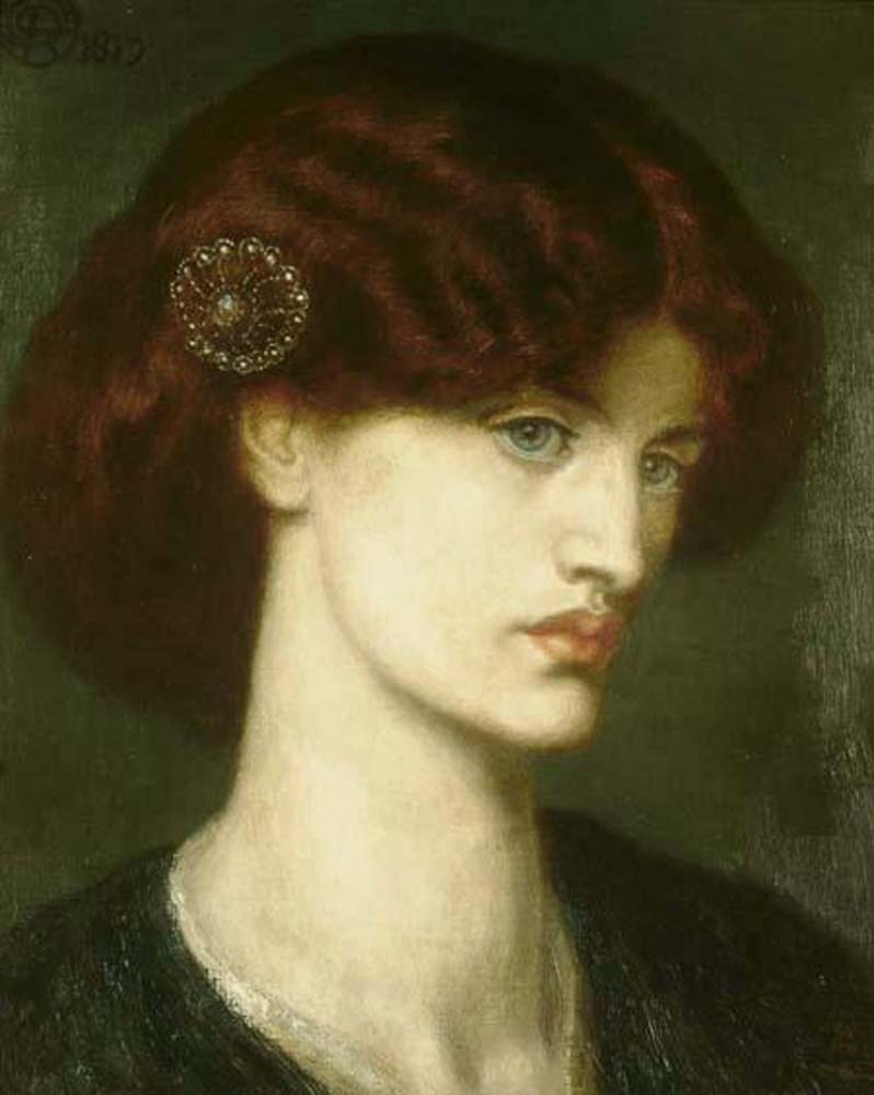 Beatrice, 1879 by Dante Gabriel Rossetti, pre-Raphaelite artist, 12x8" (A4) Poster