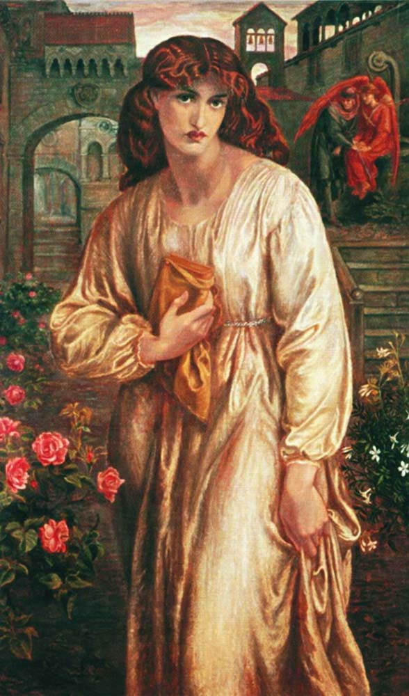 Beatrice, 1880-81 by Dante Gabriel Rossetti, pre-Raphaelite artist, 12x8" (A4) Poster