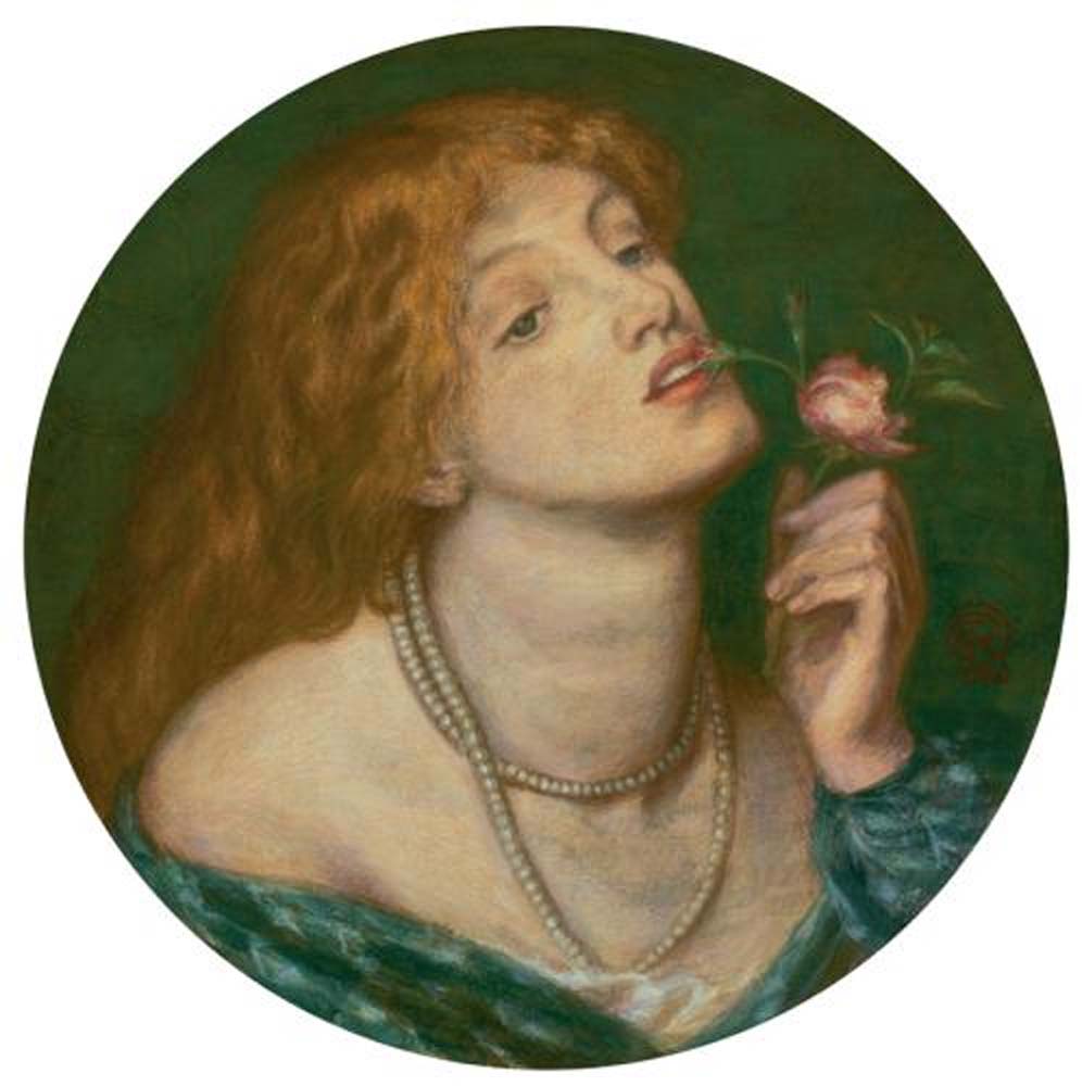 Belcolore, 1863 by Dante Gabriel Rossetti, pre-Raphaelite artist, 16x12" (A3) Poster