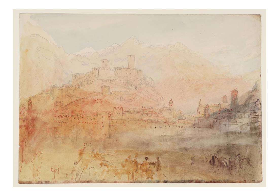 Bellinzona from the South-East, 1843_1 by John Mallord William Turner RA