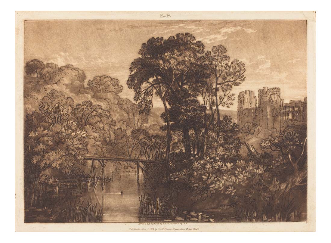 Berry Pomeroy Castle (Raglan Castle), 1816 by John Mallord William Turner RA, 12x8"(A4) Poster