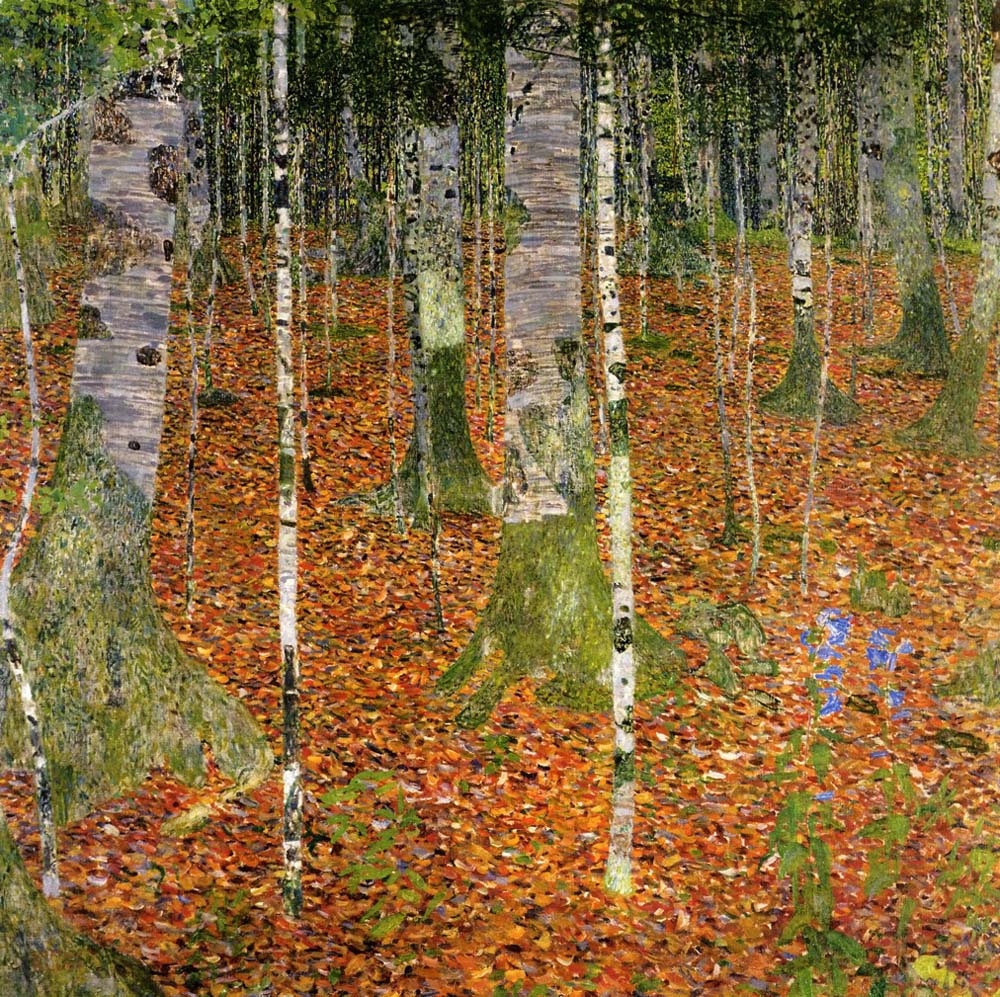 Birch Forest - Gustav Klimt - 1903, A4 Poster Print
