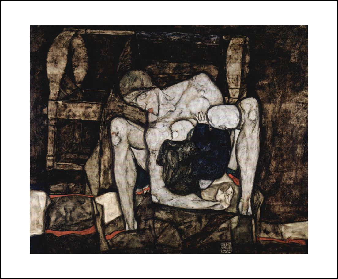 Blind mother or The mother by Egon Schiele, 12x8" (A4) Poster Print