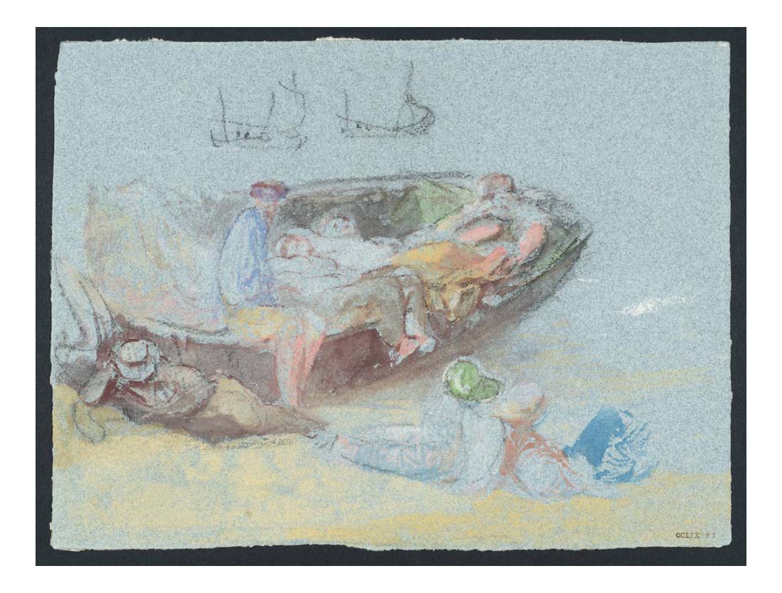 Boat on Shore, with Fishermen Resting in It, 1830-35 by John Mallord William Turner RA