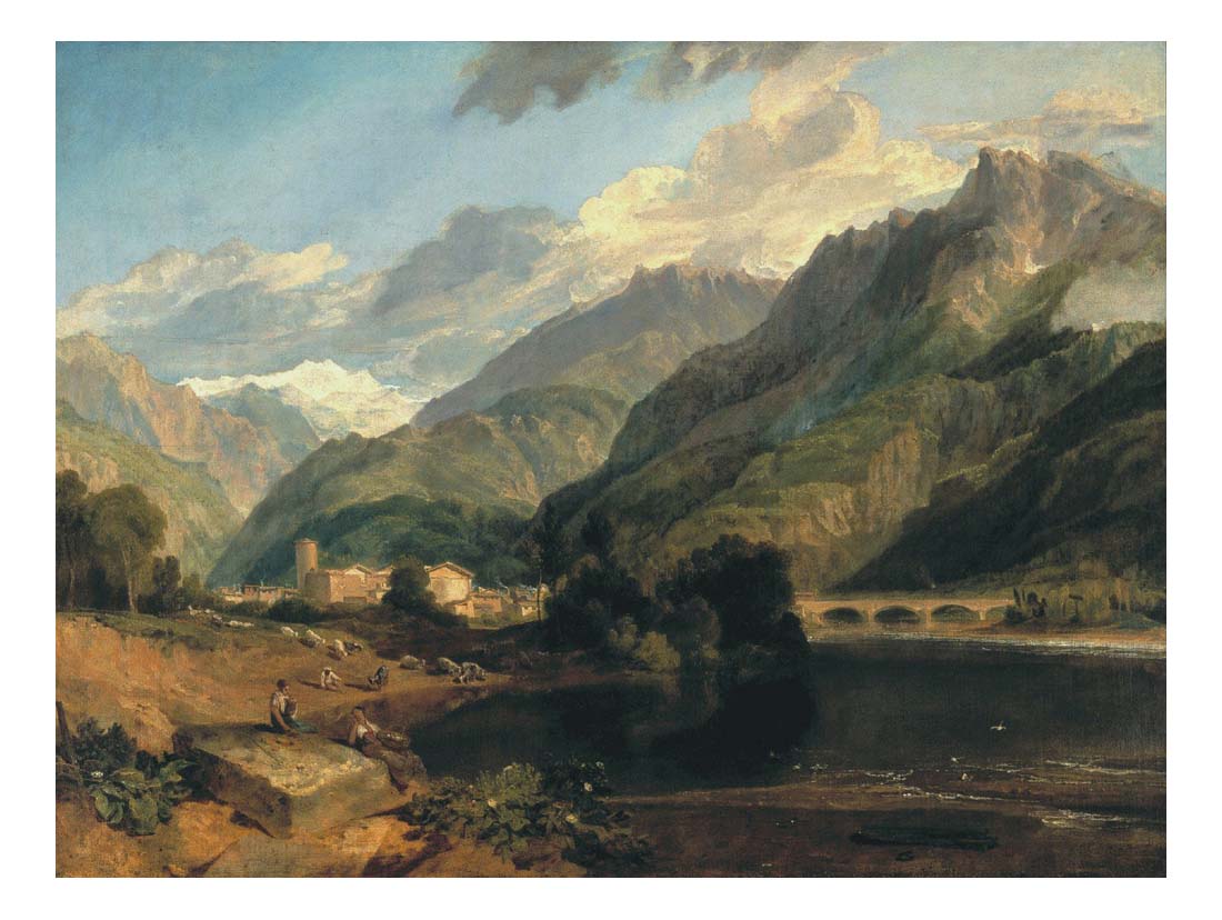 Bonneville, Savoy, with Mont Blanc, 1803 by John Mallord William Turner RA