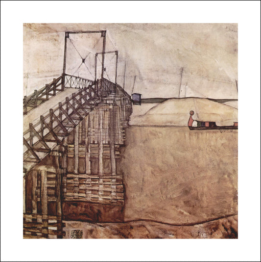 Bridge 1913 by Egon Schiele, 12x8" (A4) Poster Print