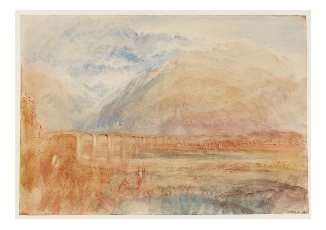 Bridge, near Bellinzona, 1841 by John Mallord William Turner RA, 12x8"(A4) Poster