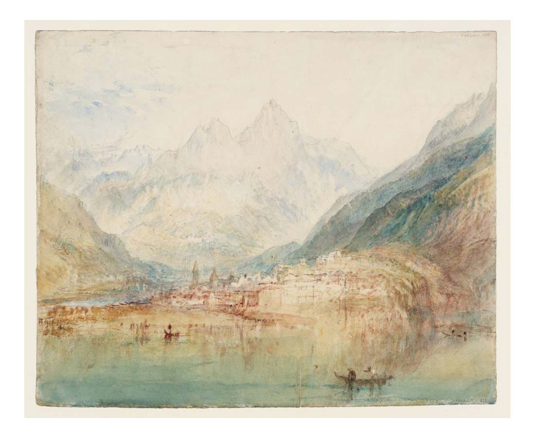 Brunnen, from the Lake of Lucerne, 1843-45 by John Mallord William Turner RA, 12x8"(A4) Poster