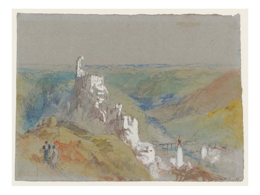 Burg Hals from the Hillside, 1840 by John Mallord William Turner RA, 12x8"(A4) Poster