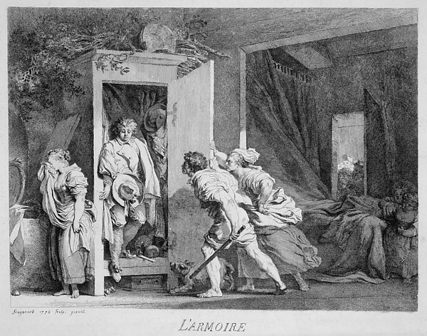 L'Armoire 1778-Jean Honoré Fragonard ,16x12"(A3)Poster