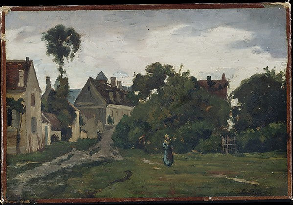Charles-François Daubigny:View at Auvers-sur-Oise -16x12"(A3) Poster