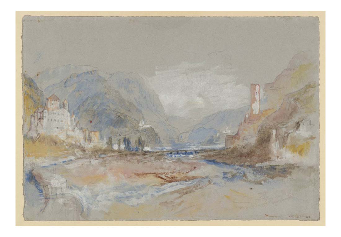 Castle at Botzen, 1830s by John Mallord William Turner RA, 12x8"(A4) Poster