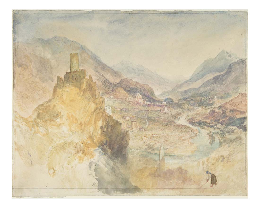 Chatel Argent and the Val d'Aosta from above Villeneuve, 1836 by John Mallord William Turner RA