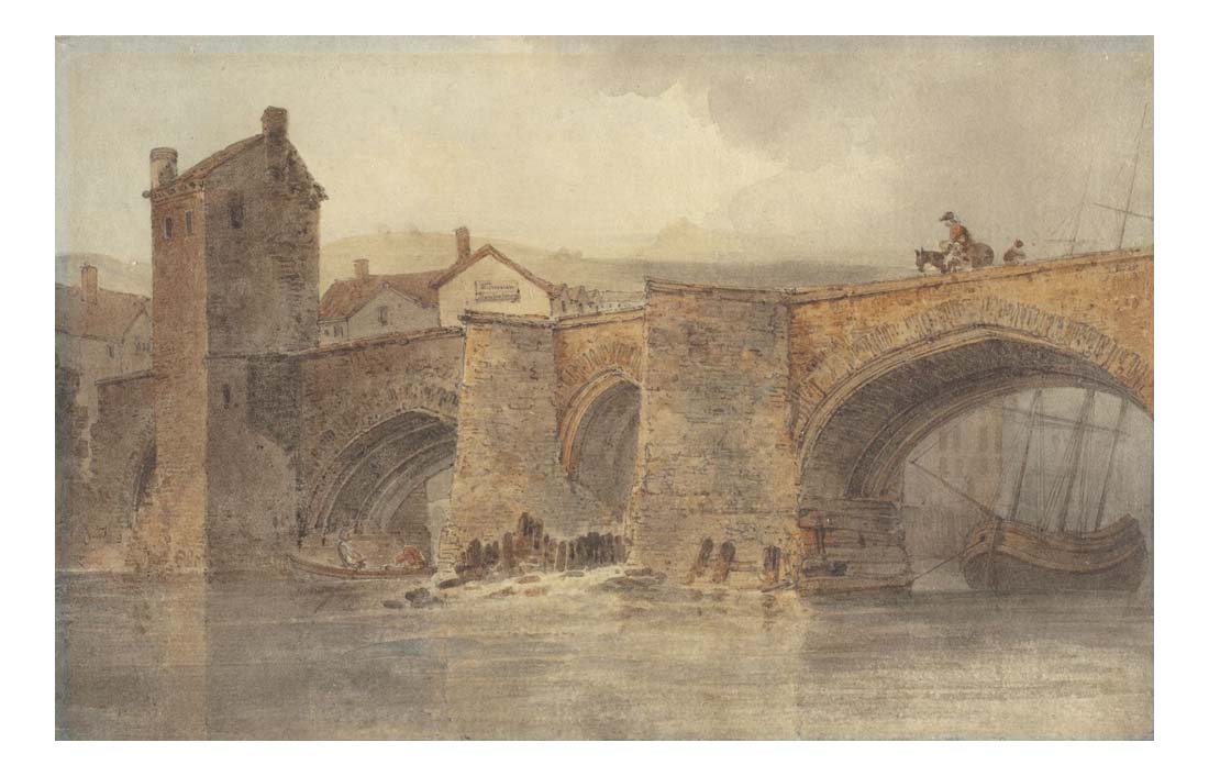 Chester Bridge, 1794 by John Mallord William Turner RA, 12x8"(A4) Poster