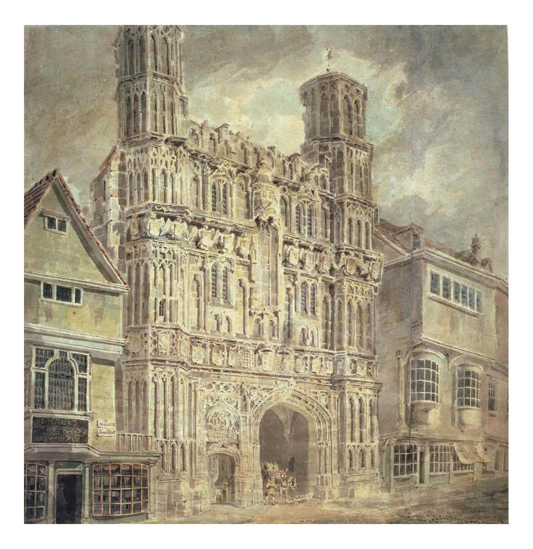 Christ Church Gate, Canterbury, 1792-93 by John Mallord William Turner RA, 12x8"(A4) Poster