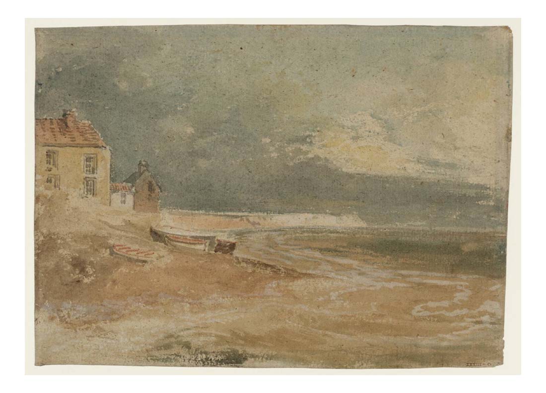 Cottages near the Shore, with Distant Cliffs, 1796-97 by John Mallord William Turner RA