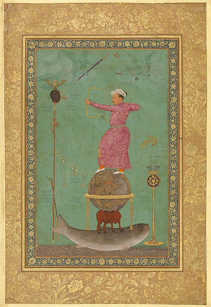 Painting by Abu'l Hasan:"Jahangir Shoots Malik Ambar " Folio-16x12"(A3) Poster