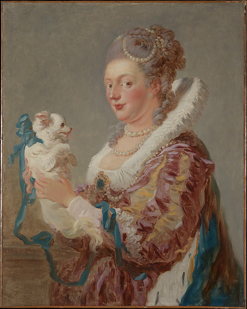 Jean Honoré Fragonard:A Woman with a Dog c1769-16x12"(A3) Poster