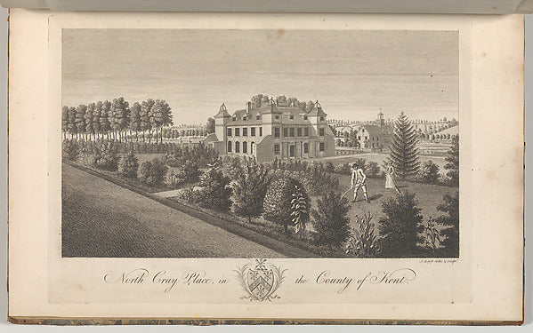 Drawn and etched by John Bayly:North Cray Place in the Count-16x12"(A3) Poster