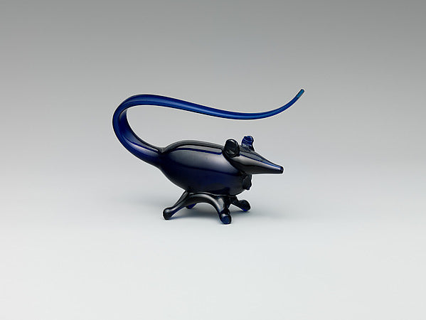 :Figure of a Mouse in Deep Blue Glass 19th century-16x12"(A3) Poster