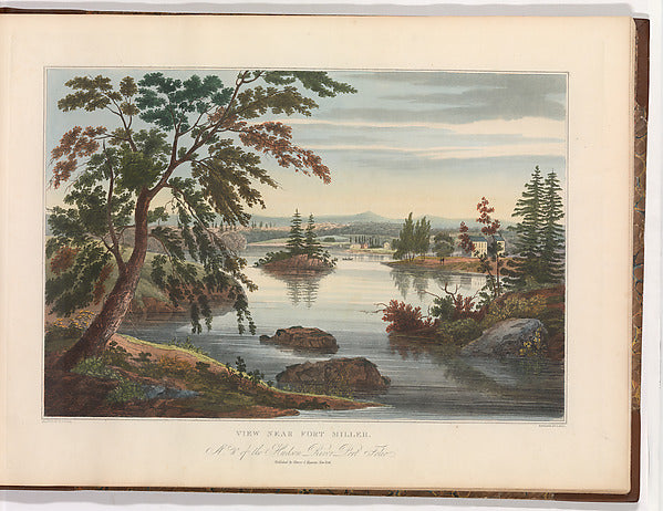 after William Guy Wall ):View Near Fort Miller of The Hudson-16x12"(A3) Poster