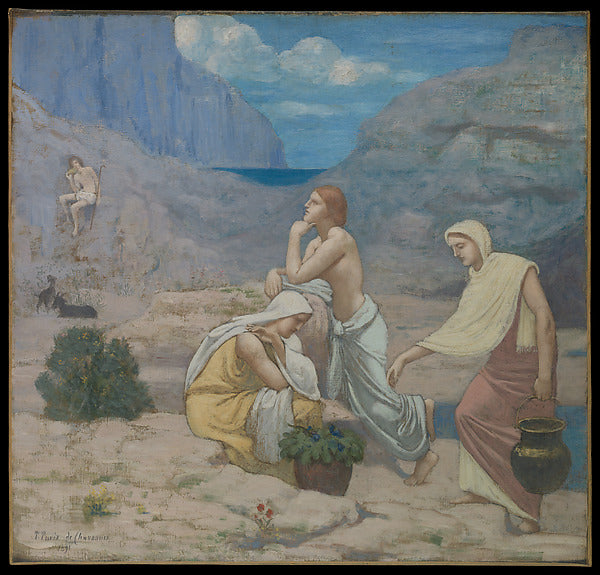 Pierre Puvis de Chavannes:The Shepherd's Song 1891-16x12"(A3) Poster