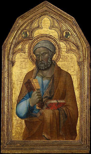 Follower of Lippo Memmi:Saint Peter mid-14th century-16x12"(A3) Poster