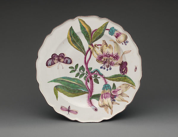 :Botanical dish with spray of lilies c1755-16x12"(A3) Poster