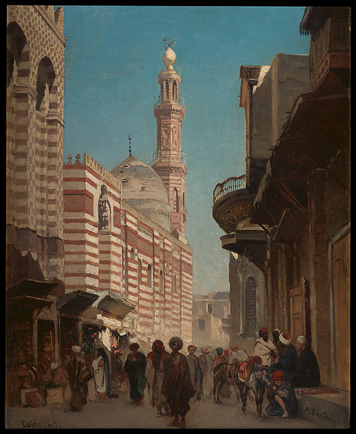 Alberto Pasini:Street Scene in Cairo 1860-16x12"(A3) Poster