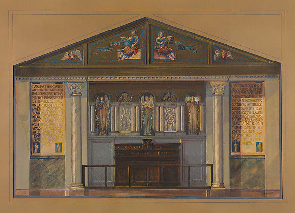 Design for church interior late 19th–early 20th cent Possibly, Poster Print