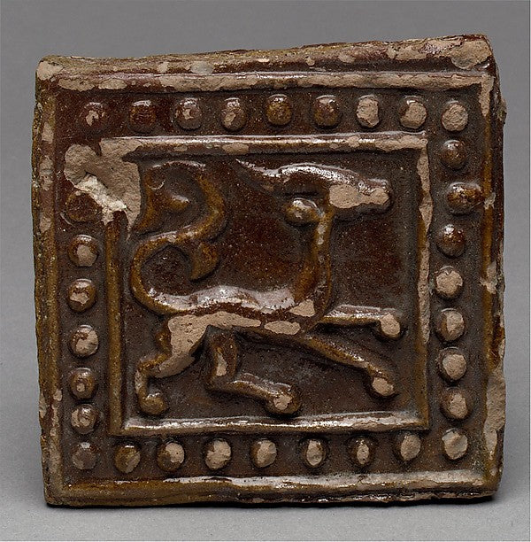 :Square Tile late 12th–early 13th century-16x12"(A3) Poster